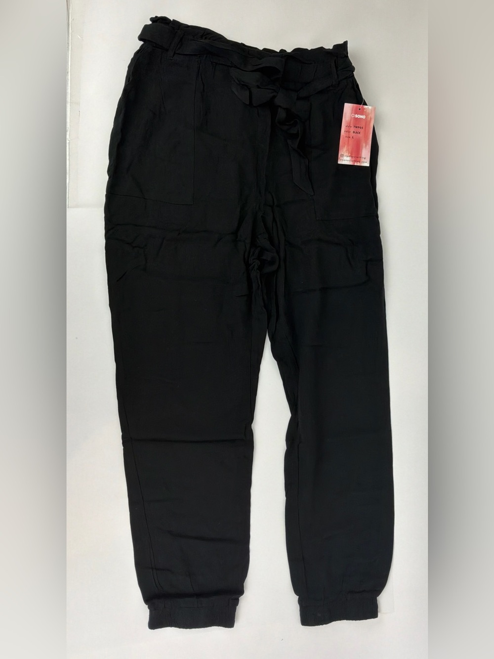 CI Sono Rayon Collection Black Jogger Pants NWT